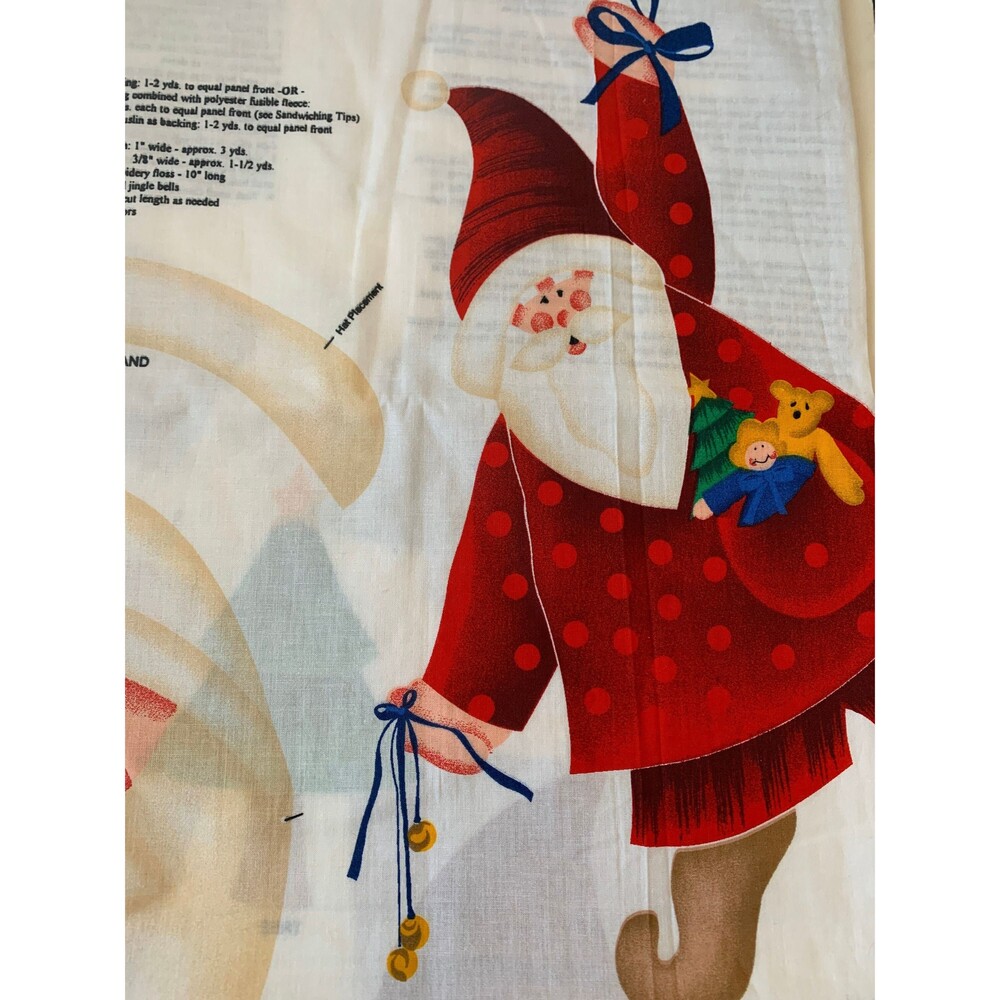 Nick of Time Fabric panel Santa Doll Stuffed Door DecorationSusan Hall